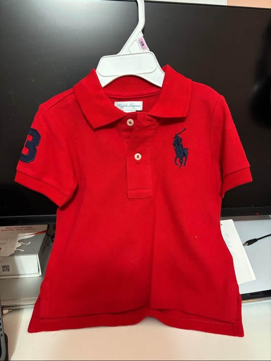 Ralph Lauren Other - Ralph Lauren Bright Red Boys' Polo with Navy Embroidered Pony